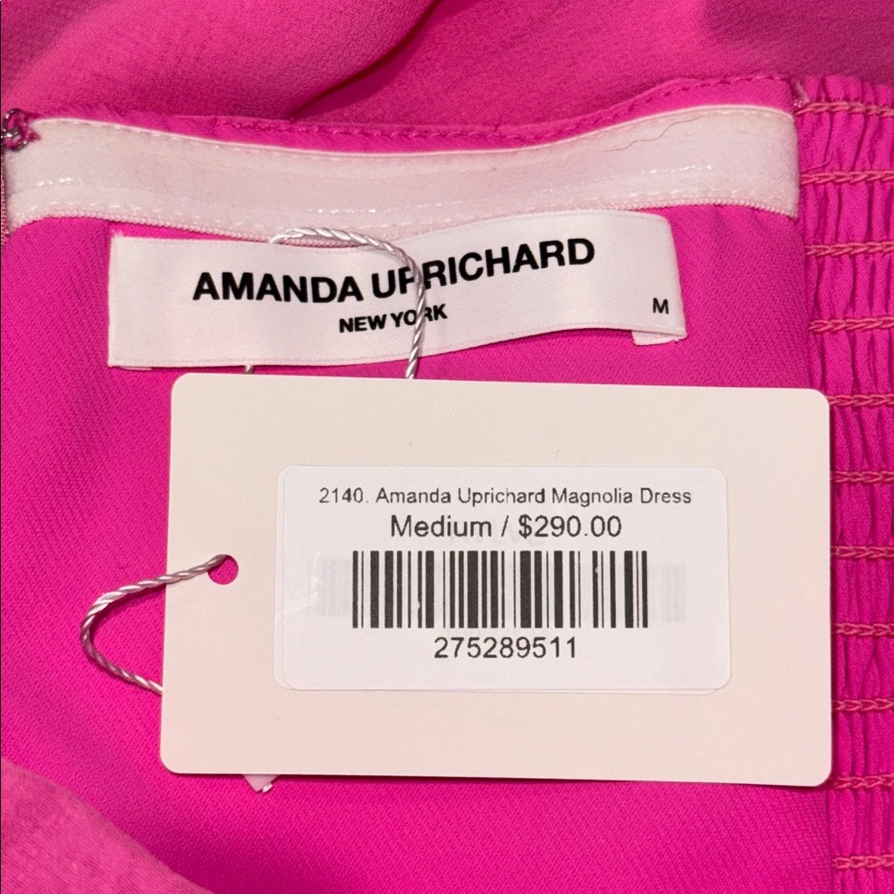 NWT Amanda Uprichard Magnolia Silk Maxi Dress in Aster Medium Revolve - Picture 13 of 14
